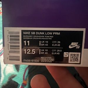 Nike SB Dunk Low City Of Love burgandy crush UNRELEASED